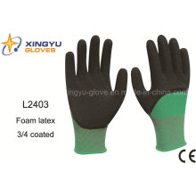 Polyester-Shell-Schaum Latex 3/4 beschichteter Sicherheits-Handschuh (L2403)